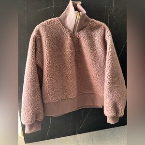 Varley Mauve Sherpa 1/2 zip Pullover